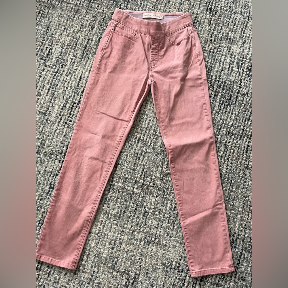 SoftSurroundings, extra small, legging pants - light terra-cotta color